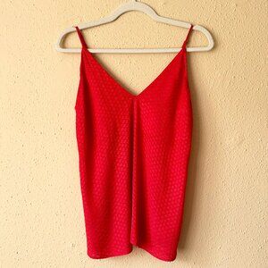 & other stories red v neck camisole